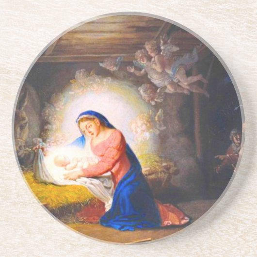 Dessous De Verre En Grès La Nativité du Christ (Devant)