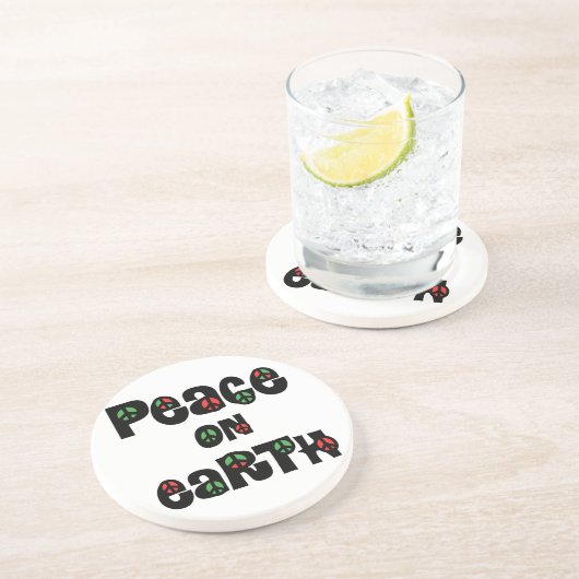 Dessous De Verre En Grès La Paix sur Terre Noël (Côté)