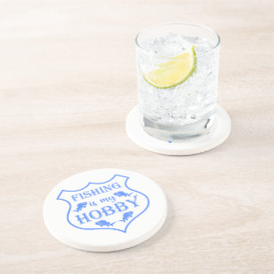 Dessous De Verre En Grès La pêche est ma citation de bouclier de hobby sur