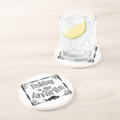 Dessous De Verre En Grès La pêche est ma citation préférée (Côté)