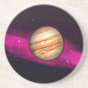 Dessous De Verre En Grès La planète Jupiter
