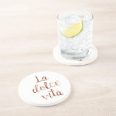 Dessous De Verre En Grès La rose Dolce Vita d'or (Côté)