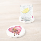 Dessous De Verre En Grès La Saint-Valentin au chameau (Côté)