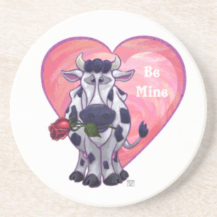 Dessous De Verre En Grès La Saint-Valentin des vaches