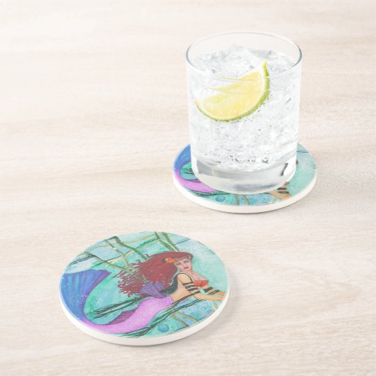 Dessous De Verre En Grès La Sphère Mer (Côté)