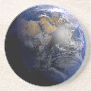 Dessous De Verre En Grès La Terre Bleue De L'Espace Inspiration
