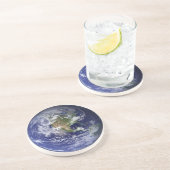 Dessous De Verre En Grès La terre de l'espace - hémisphère de l'ouest (Côté)