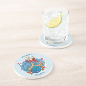 Dessous De Verre En Grès La Turquie sauvage de roulement avec la boule et (Côté)