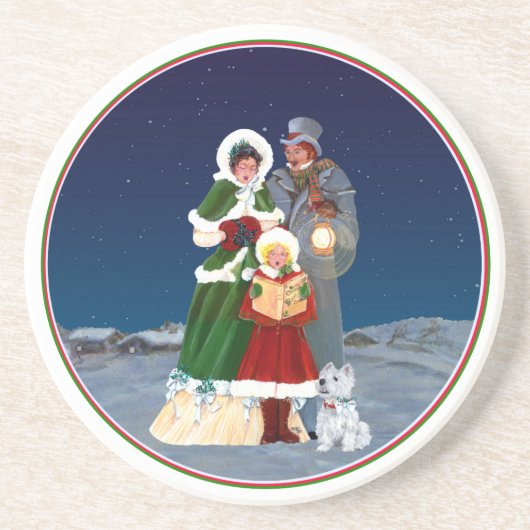 Dessous De Verre En Grès la veille de Noël (Devant)