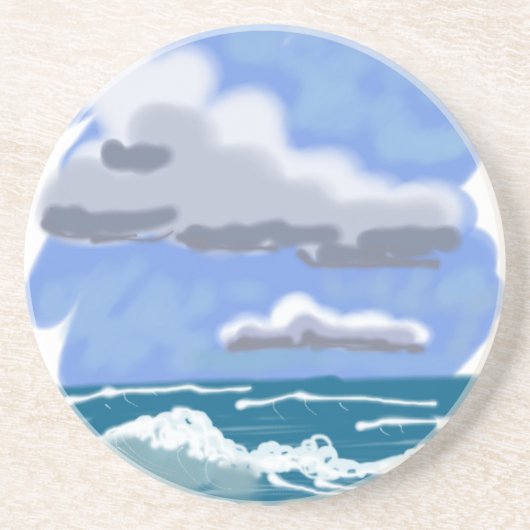Dessous De Verre En Grès La vie est meilleure à la plage (Devant)
