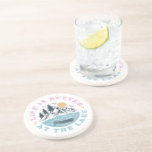 Dessous De Verre En Grès La vie est meilleure au lac (Côté)