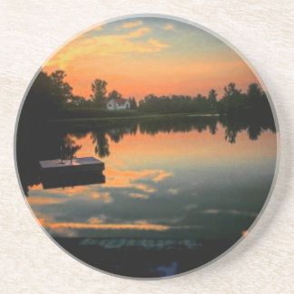 Dessous De Verre En Grès La vie est meilleure au lac