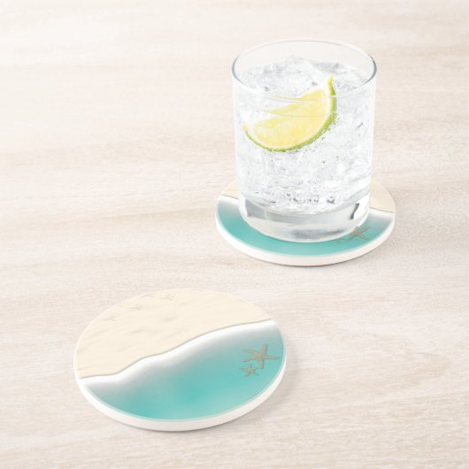 Dessous De Verre En Grès La vie est une plage (Côté)