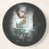 Dessous De Verre En Grès La Vignette du Dragon (Devant)