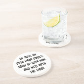 Dessous De Verre En Grès La vinothèque drôle personnalisée cite X (Côté)