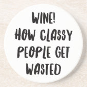 Dessous De Verre En Grès La vinothèque drôle personnalisée cite XIV (Devant)