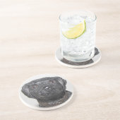 Dessous De Verre En Grès Laboratoire noir très Cool (Côté)