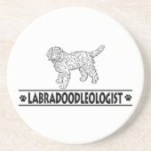 Dessous De Verre En Grès Labradoodle humoristique (Devant)