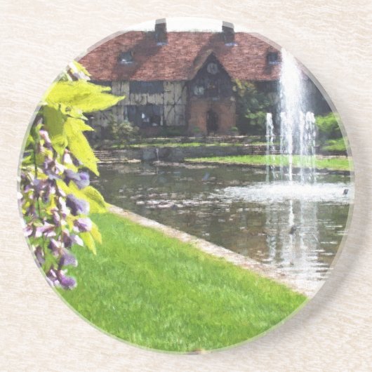 Dessous De Verre En Grès Lac et Fontaine au RHS Wisley (Devant)