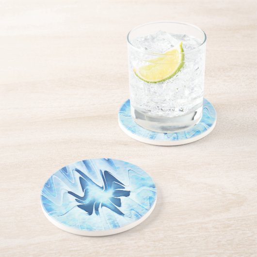 Dessous De Verre En Grès Lac glaciaire (Côté)