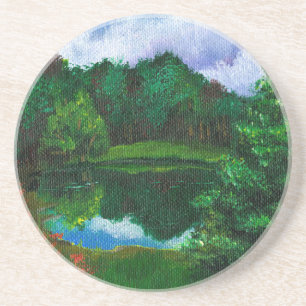 Dessous De Verre En Grès Lac Mirror