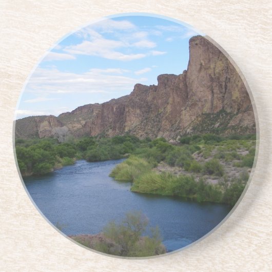 Dessous De Verre En Grès Lac pittoresque du Saguaro (Devant)
