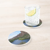 Dessous De Verre En Grès Lac pittoresque du Saguaro (Côté)