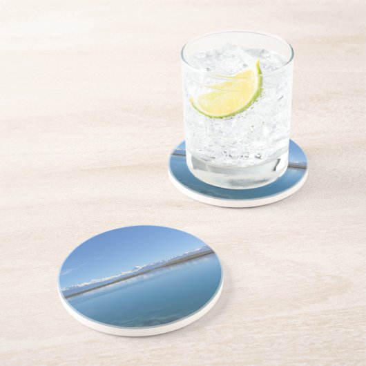 Dessous De Verre En Grès Lac Tekapo, Nouvelle-Zélande (Côté)