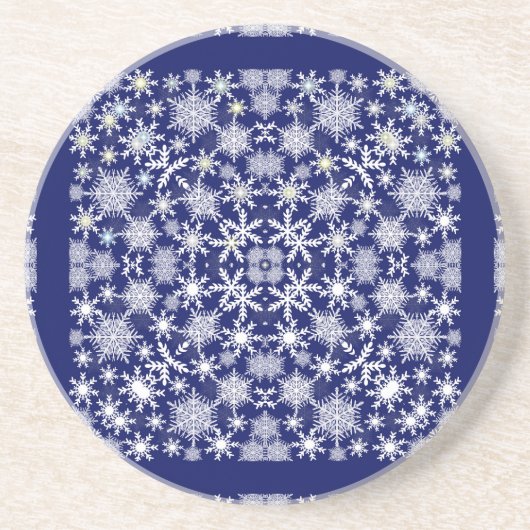 Dessous De Verre En Grès Lace de Snowflakes (Devant)