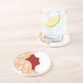 Dessous De Verre En Grès Lady Fire (Côté)