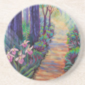 Dessous De Verre En Grès Lady Slippers on the Path (Devant)