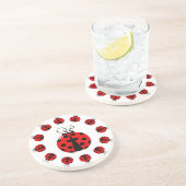 Dessous De Verre En Grès Ladybird/dessous de verre de coccinelle (Côté)