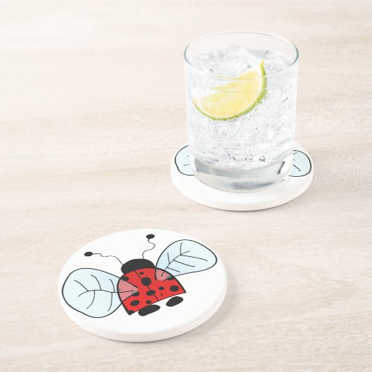 Dessous De Verre En Grès Ladybug (Côté)
