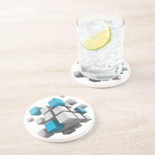 Dessous De Verre En Grès l'amas flottant de cubes de SlipperyJoe varie en t