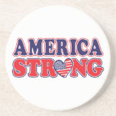 Dessous De Verre En Grès L'Amérique forte (Devant)