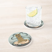 Dessous De Verre En Grès L'amour des chiots (Côté)