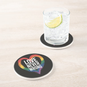 Dessous De Verre En Grès L'amour n'a jamais tort Mois de la fierté LGBT