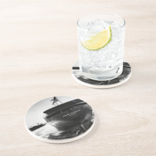 Dessous De Verre En Grès Lancement d'Edmund Fitzgerald 1958 (Côté)