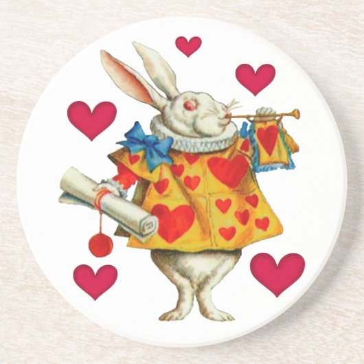 Dessous De Verre En Grès Lapin blanc 1 (Devant)