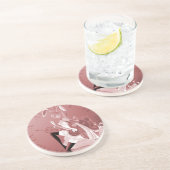 Dessous De Verre En Grès Lapin blanc sur cupcake (Côté)