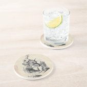 Dessous De Verre En Grès Lapin blanc vintage (Côté)