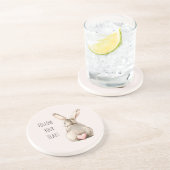 Dessous De Verre En Grès Lapin coeur de lapin rose (Côté)