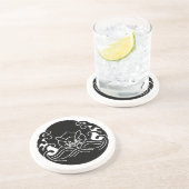 Dessous De Verre En Grès Lapin de la lune de vague (Côté)