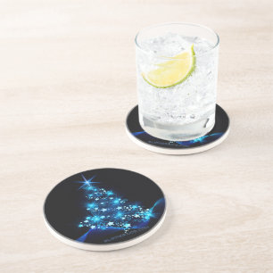 Dessous De Verre En Grès l'arbre de Noël stylisé et lumineux de SlipperyJoe