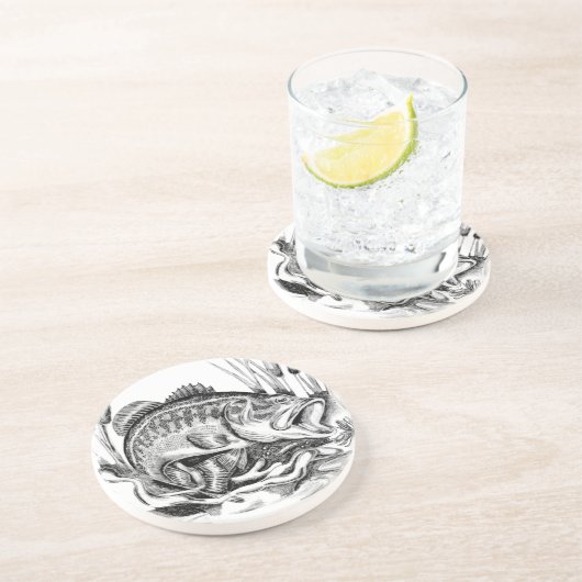 Dessous De Verre En Grès Largemouth bass (Côté)