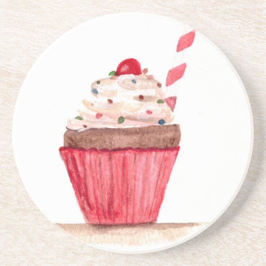 Dessous De Verre En Grès L'art culinaire de Cupcake (Devant)