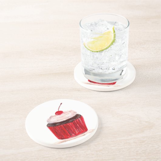 Dessous De Verre En Grès L'art culinaire de Cupcake (Côté)