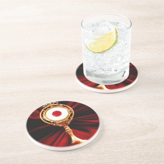 Dessous De Verre En Grès L'art IA d'un miracle eucharistique (Côté)