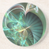 Dessous De Verre En Grès Laser Light Show sur disque vert (Devant)