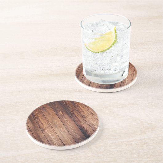 Dessous De Verre En Grès L'aspect bois réel (Côté)
